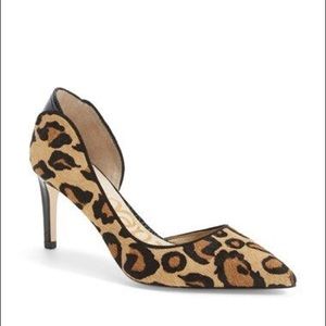 Sam Edelman Onyx Half D’Orsay Leopard Calf Hair
